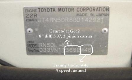 LC ENGINEERING VIN PLATE TOYOTA